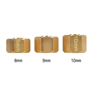 INJORA 12mm Brass Wheel Hex Hub Extenders for 1/10 RC Crawlers