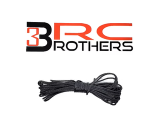 Realistic black synthetic winch line, 10ft.