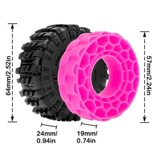 MEUS Racing MS6 Super Bouncer Tires & Super Soft Silicone Inserts for 1/18 TRX4M 1/24 SCX24 FCX24 AX24