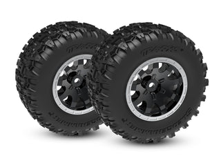 PART#: 10771-STBLK Black & Satin Front Wheels