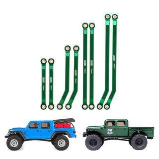 INJORA 8PCS Aluminum High Clearance 4 Links Kit for Axial SCX24 Gladiator Power Wagon