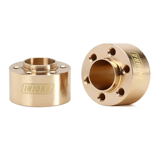 INJORA 12mm Heavy Brass Wheel Hex Hub Extenders Adapters for 1.9 2.2 Beadlock Wheel Rims