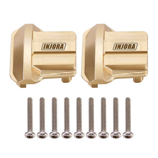 INJORA 2PCS 11g/pcs Brass Diff Covers for 1/18 TRX4M Front Rear Axles
