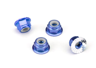 4 mm Blue Aluminum Lock Nuts (4) #1754R