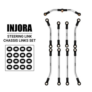 INJORA Stainless Steel High Clearance Links Set for 1/18 TRX4M Defender Bronco