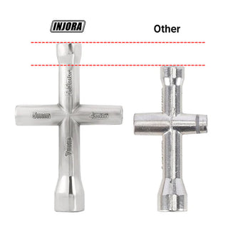 INJORA 4.0 5.0 5.5 7.0mm Cross Wrench Hex Socket for 1/10 1/18 1/24 RC Crawler