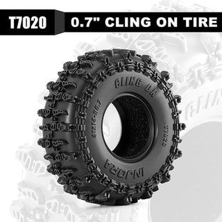 INJORA 0.7" 41*14mm Cling On Tires for 1/30 SCX30 (T7020)