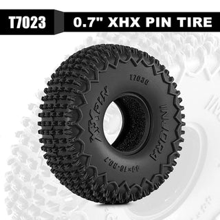 INJORA 0.7" 44*16mm XHX Pin Tires for 1/30 1/32 RC Crawlers (T7030)