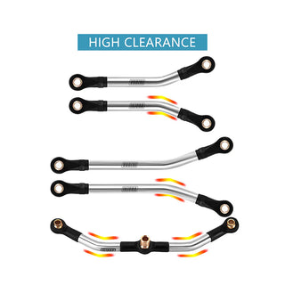 INJORA Stainless Steel High Clearance Links Set for 1/18 TRX4M High Trail K10 F150