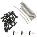 MEUS Racing 1/10 Stainless Steel Links 313mm Wheelbase Linkage Set for Axial SCX10 II 90046 90047 90035