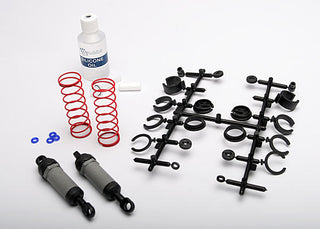 Traxxas 3760A  Ultra Shocks (gray) (long) (complete w/ spring pre-load spacers & springs) (2)