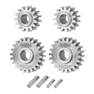 INJORA Stainless Steel Portal Gears Set for 1/18 Redcat Ascent-18