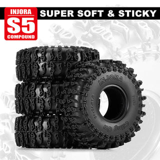 INJORA 1.0" 64*24mm Cling On Tires (T1020)