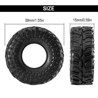 INJORA 0.7" 39*15mm HAMROK Tires for 1/30 SCX30 (T7027)