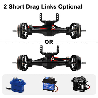 INJORA +4mm Diamond Axles with Lay Down Servo Mount & Links for 1/18 TRX4M