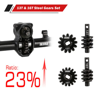 INJORA +4mm ProSteer Double Joint Aluminum Axle for 1/24 SCX24