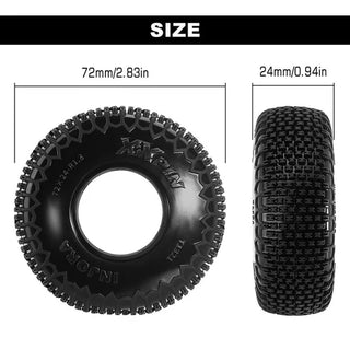 INJORA 1.3" 72*24mm XHX Pin Tires (T1321)