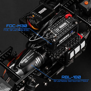 INJORA Roverin FOC Sensored Brushless ESC & Motor Combo for 1/18 TRX4M Ascent18 (4800Kv)