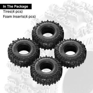 INJORA 0.7" 41*14mm Cling On Tires for 1/30 SCX30 (T7020)