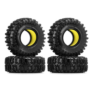 INJORA 1.3" 70*26mm Cling On Tires & Silicone Rubber Inserts Combo (4)