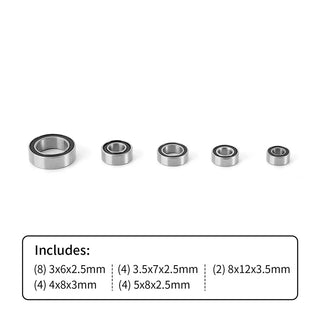 INJORA Sealed Steel Bearing Kit (22 pcs) for 1/18 TRX4M (4M-03)