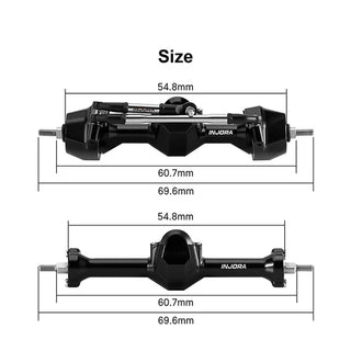 INJORA Stock Width Axles with Brass Steering Knuckles for 1/30 SCX30