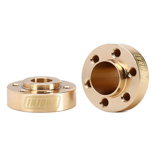 INJORA 12mm Heavy Brass Wheel Hex Hub Extenders Adapters for 1.9 2.2 Beadlock Wheel Rims