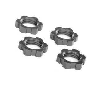 Serrated 17 mm Aluminum Splined Wheel Nuts (4)
