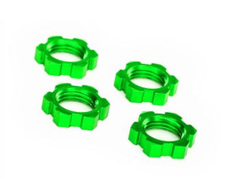 Serrated 17 mm Aluminum Splined Wheel Nuts (4)