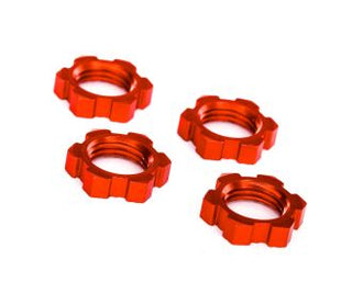 Serrated 17 mm Aluminum Splined Wheel Nuts (4)
