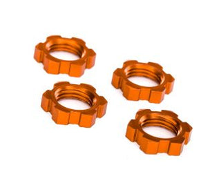 Serrated 17 mm Aluminum Splined Wheel Nuts (4)
