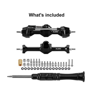INJORA Stock Width Axles with Brass Steering Knuckles for 1/30 SCX30