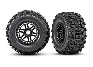 Maxx 2.8" Black Wheels & Sledgehammer Tires (2) #8973