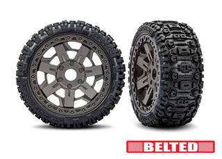 PART#: 9071-GRAY 3.0" Gray Wheels w/ Belted