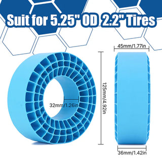 INJORA 4pcs Silicone Rubber Inserts for 132-134mm(5.25" OD) 2.2" Tires (2202)