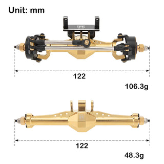 MEUS Racing TRX4M Metal Isokinetic Front Rear Axles with 3-Section CVDs for 1/18 TRX4M Bronco Land Rover Defender K10 High Trail