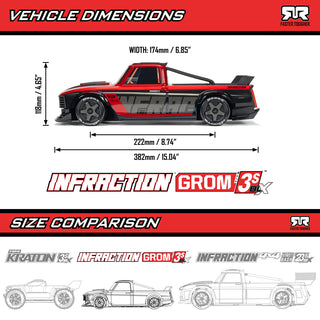 ARRMA INFRACTION GROM 3S Red Black A99