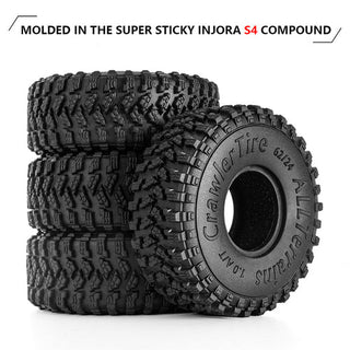 INJORA 1.0" 62*24mm S4 All Terrain Tires (T2450)