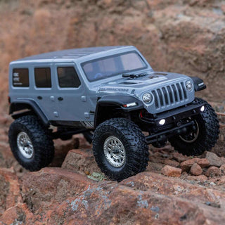 1/24 SCX24 2019 Jeep Wrangler JLU CRC 4X4 RTR Brushed Rock Crawler (Battery & Charger Included), Gray