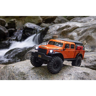 1/24 SCX24 Dodge Power Wagon 4X4 RTR Brushed Rock Crawler (Battery & Charger Included), Orange