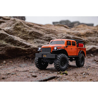 1/24 SCX24 Dodge Power Wagon 4X4 RTR Brushed Rock Crawler (Battery & Charger Included), Orange