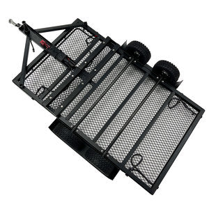 BOLD RC 1/10 metal car hauler trailer front three-quarter view