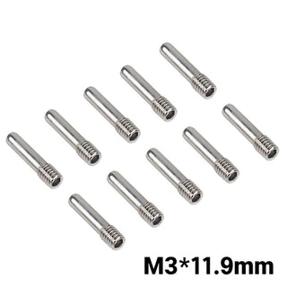 INJORA 10Pcs Stainless Steel M3 M4 Headless Hexagon Drive shaft Screw Pins for 1/10 RC Crawl