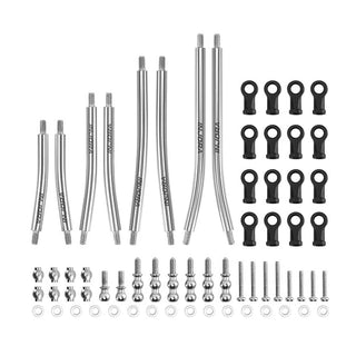 INJORA Stainless Steel High Clearance Chassis & Steering Links Set for 1/30 Axial SCX30 Tacoma — Pre-Order