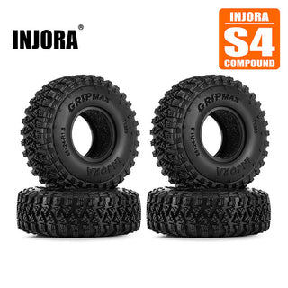INJORA 1.3" 68*24mm S4 Gripmax Tires for 1/18 1/24 RC Crawlers (T1350)