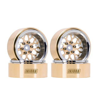 INJORA 1.3" ModuWheel Brass & Aluminum Beadlock Wheels for 1/18 1/24 RC Crawlers