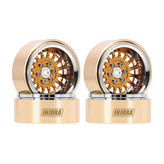 INJORA 1.3" ModuWheel Brass & Aluminum Wheels for 1/18 1/24 RC Crawlers