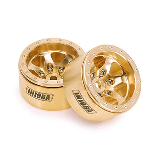 INJORA 1.0" 40g/pcs Brass -4.7mm Offset Wheels for Micro Crawlers (W1011)