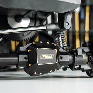 INJORA 2pcs 38g Black Brass Diff Covers for 1/10 SCX10 PRO & SCX10 III AR45