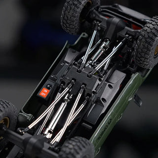INJORA Stainless Steel High Clearance Chassis & Steering Links Set for 1/30 Axial SCX30 Tacoma — Pre-Order